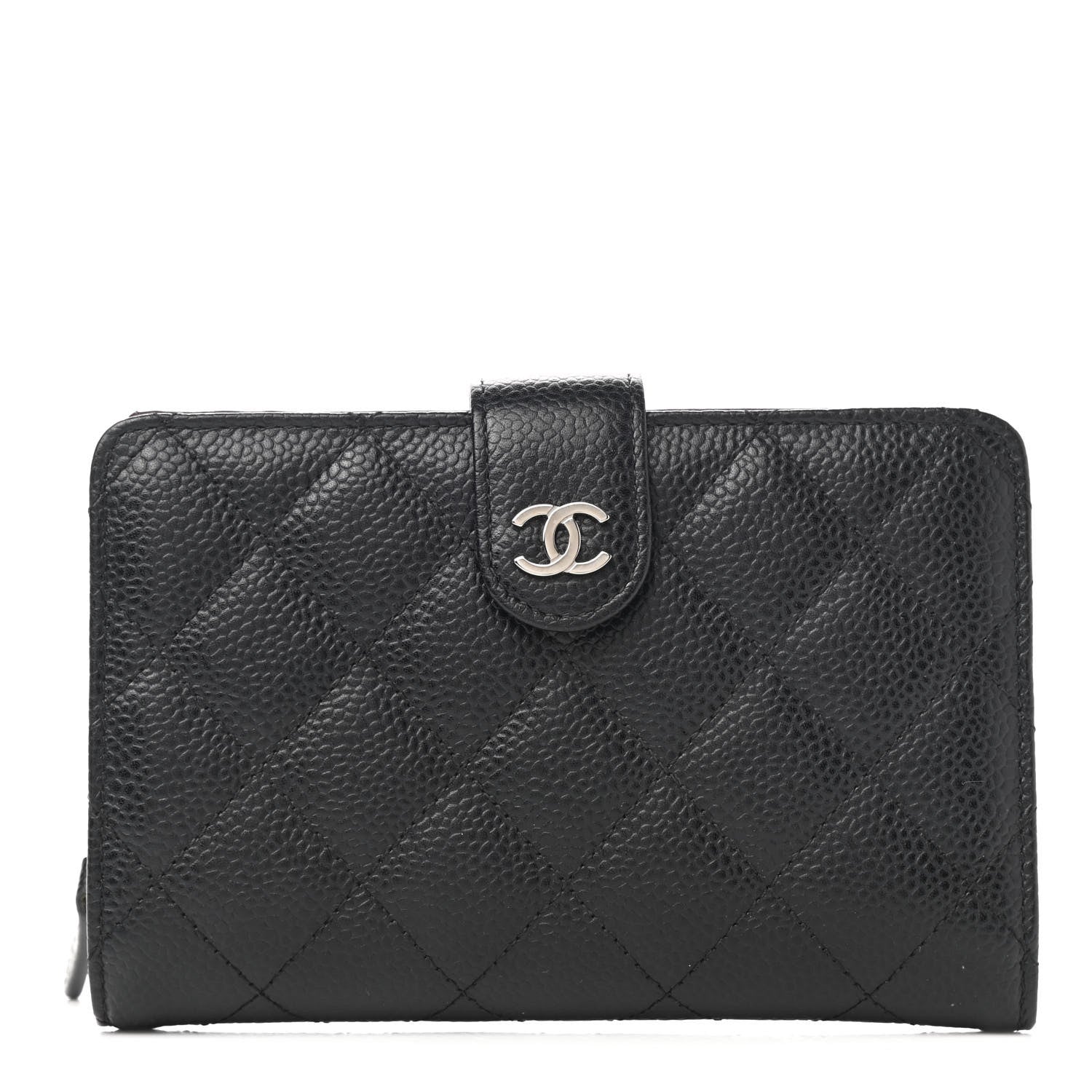 Chanel Caviar Quilted CC French Wallet Black 1 of 8