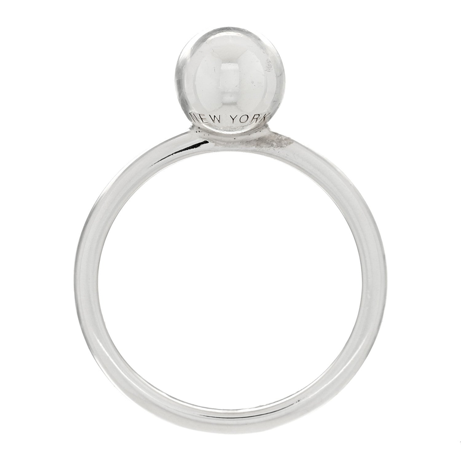 Tiffany Sterling Silver 8mm HardWear Ball Ring 54 7 4 of 5