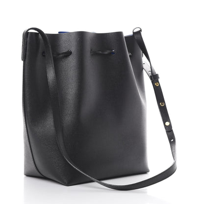 Mansur Gavriel Saffiano Bucket Bag Black Royal 3 of 16