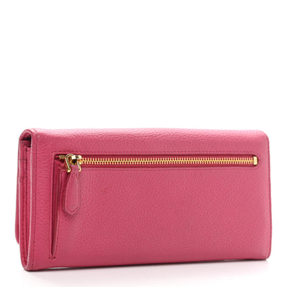 Prada Vitello Phenix Continental Flap Wallet Peonia 4 of 9