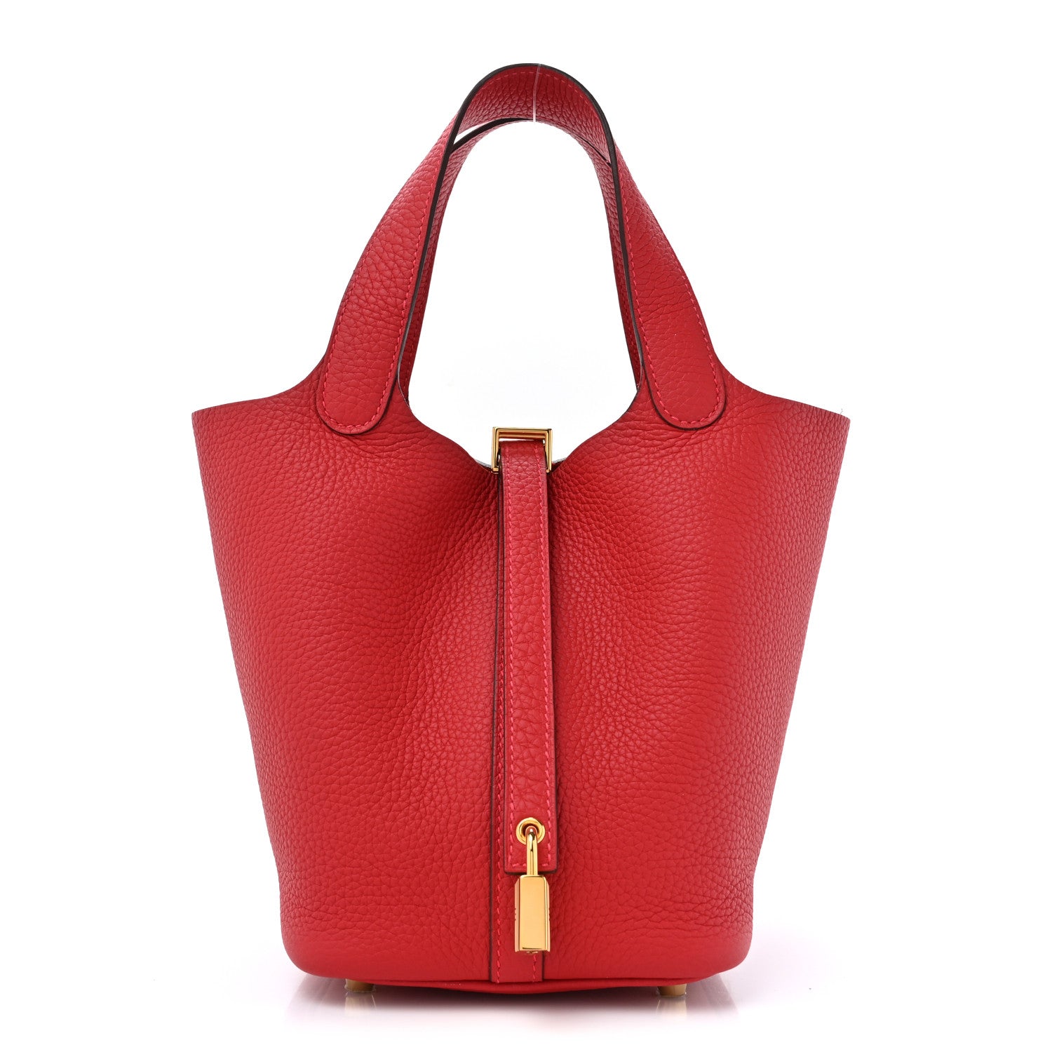 Hermes Taurillon Clemence Picotin Lock 18 PM Rouge Casaque 1 of 13