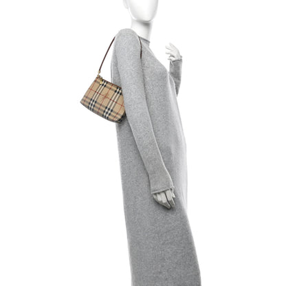 Burberry Haymarket Check Shoulder Bag Tan 2 of 12