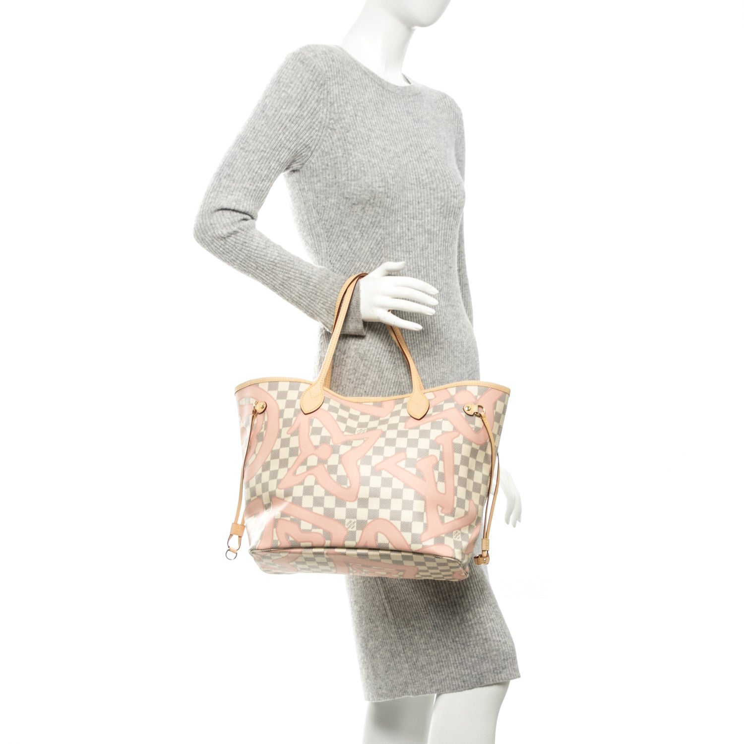 Louis Vuitton Damier Azur Tahitienne Neverfull MM 2 of 9