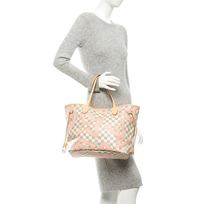 Louis Vuitton Damier Azur Tahitienne Neverfull MM 2 of 9