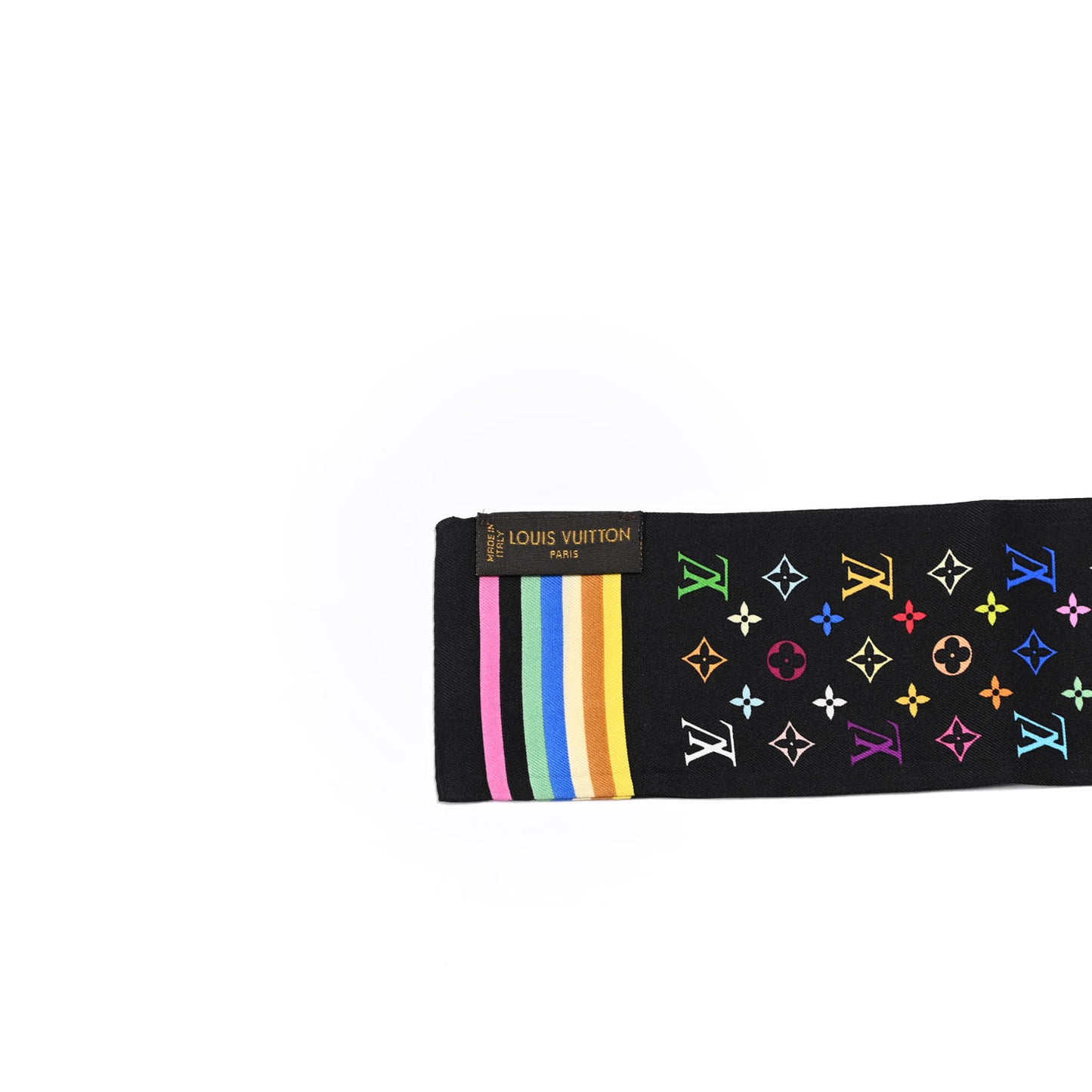Silk Multicolor Bandeau Black