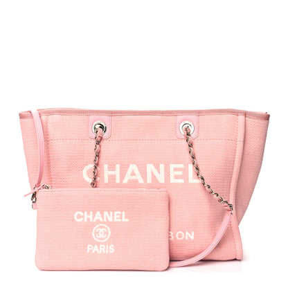 Chanel Mixed Fibers Small Deauville Tote Pink 1 of 10