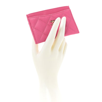Chanel Caviar Quilted Card Holder Fuchsia 2 of 11