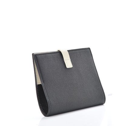 Celine Grained Calfskin Strap Passport Cover Black Chalk 3 of 9