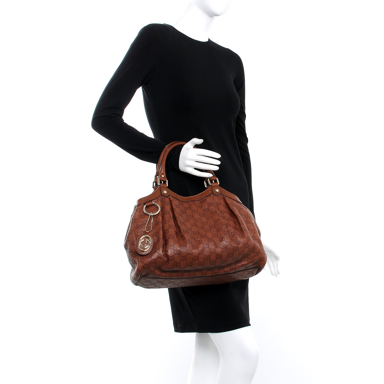 Gucci Guccissima Medium Sukey Tote Brown 2 of 10