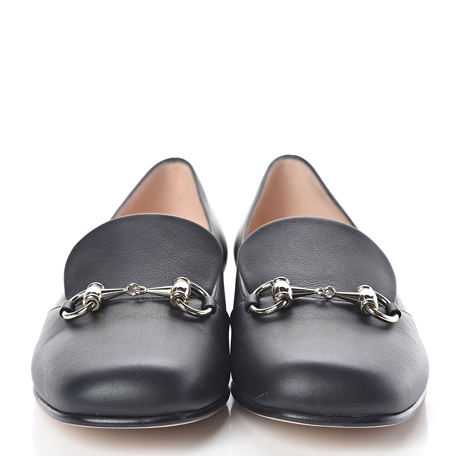 Gucci Calfskin Horsebit Loafers 37.5 Black 2 of 7