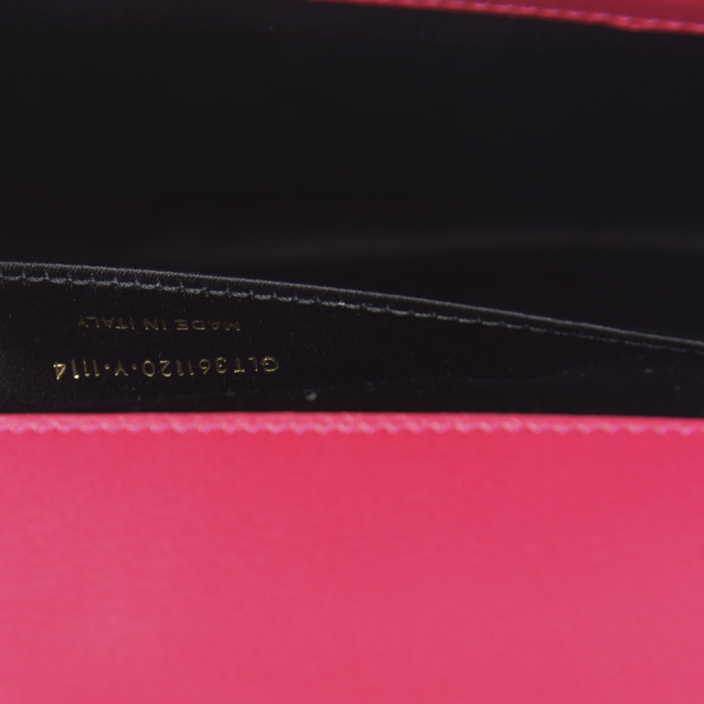 Calfskin Monogram Large Belle De Jour Clutch Lipstick Fuchsia