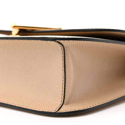Prada Saffiano Cuir Triangle Embleme Flap Shoulder Bag Sabbia 9 of 11