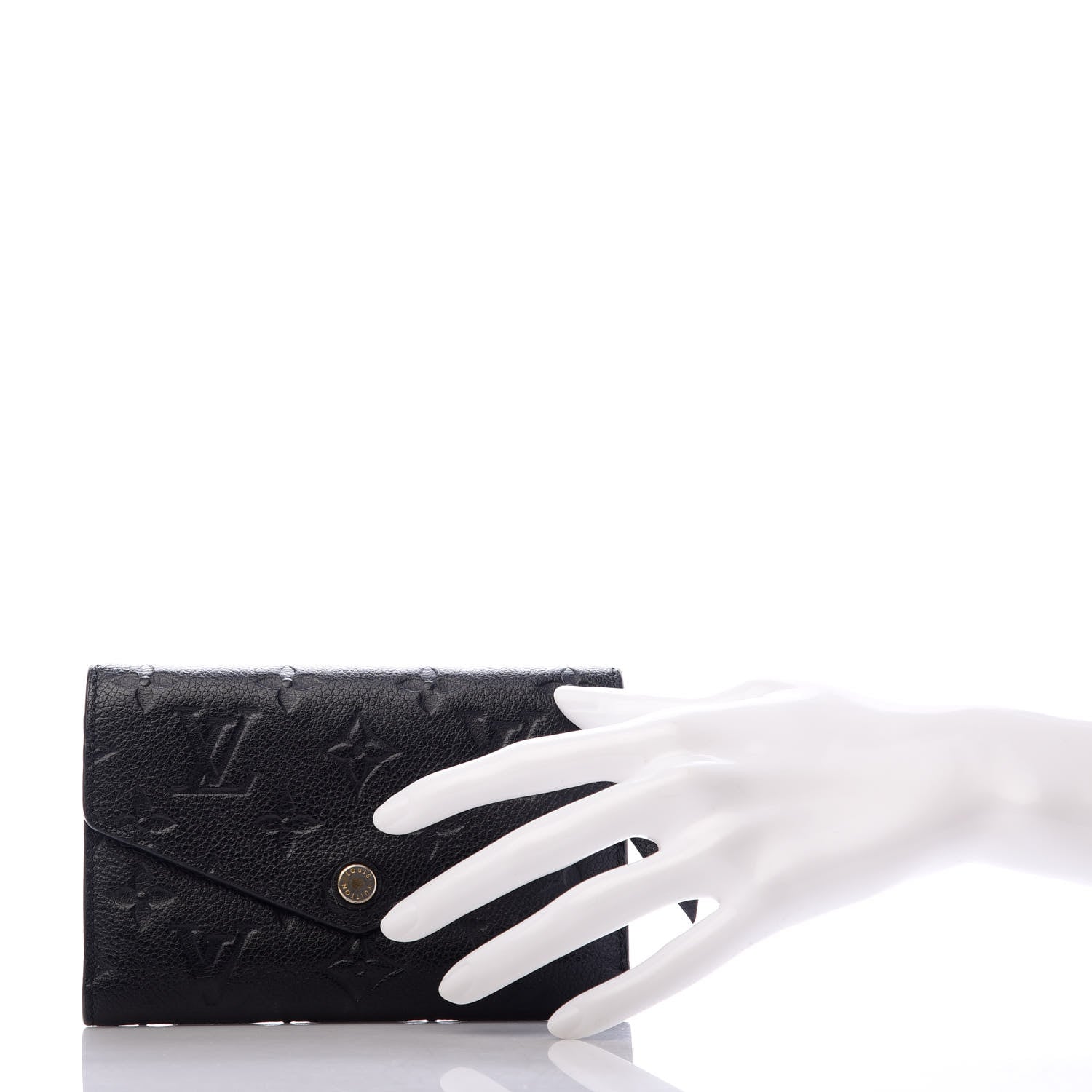 Louis Vuitton Empreinte Compact Curieuse Wallet Black 2 of 7