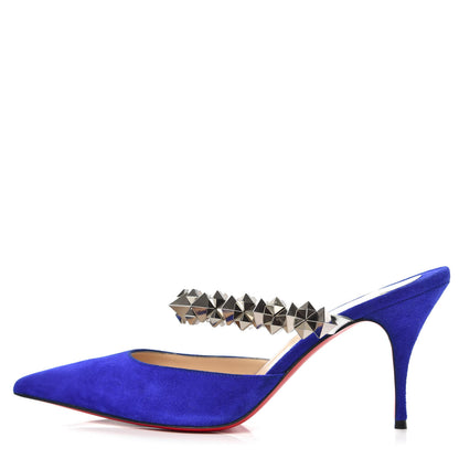 Christian Louboutin Veau Velours Specchio Planet Choc 80 Mule 40.5 Elixir 1 of 8