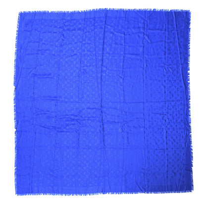 Louis Vuitton Wool Silk Monogram Shawl Blue 1 of 3