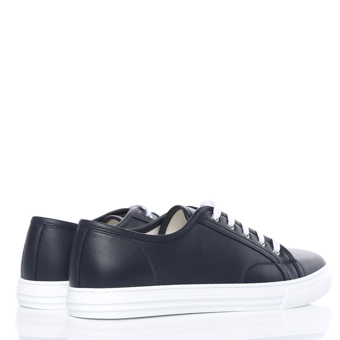 Calfskin Miro Soft Mens Lace Up Sneakers 10.5 Blue