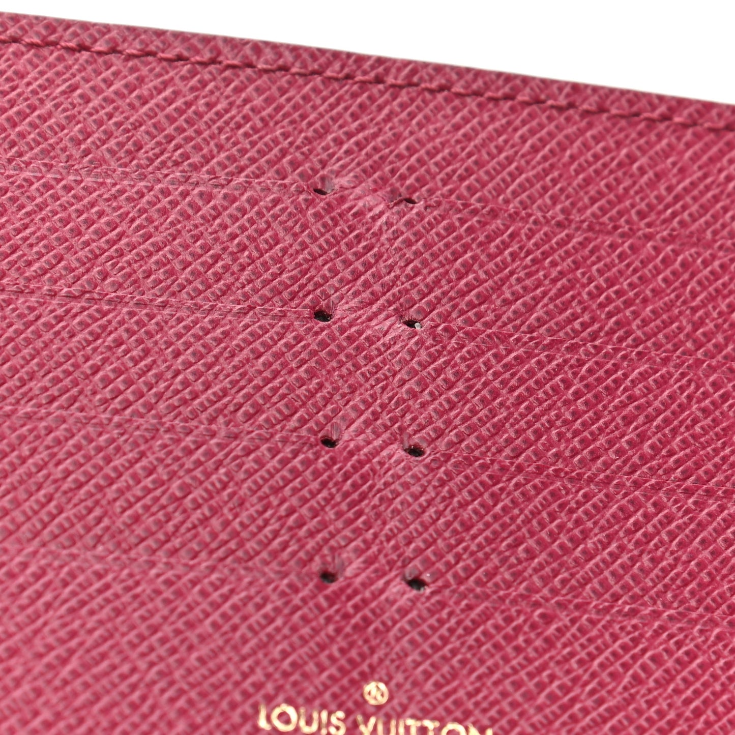 Calfskin Felicie Card Holder Insert Fuchsia