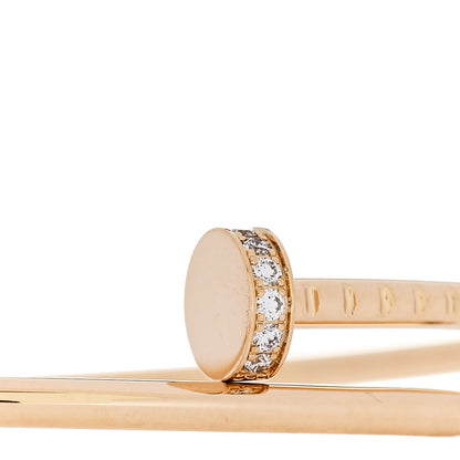 Cartier 18K Yellow Gold Diamond Small Juste Un Clou Bracelet 17 4 of 5