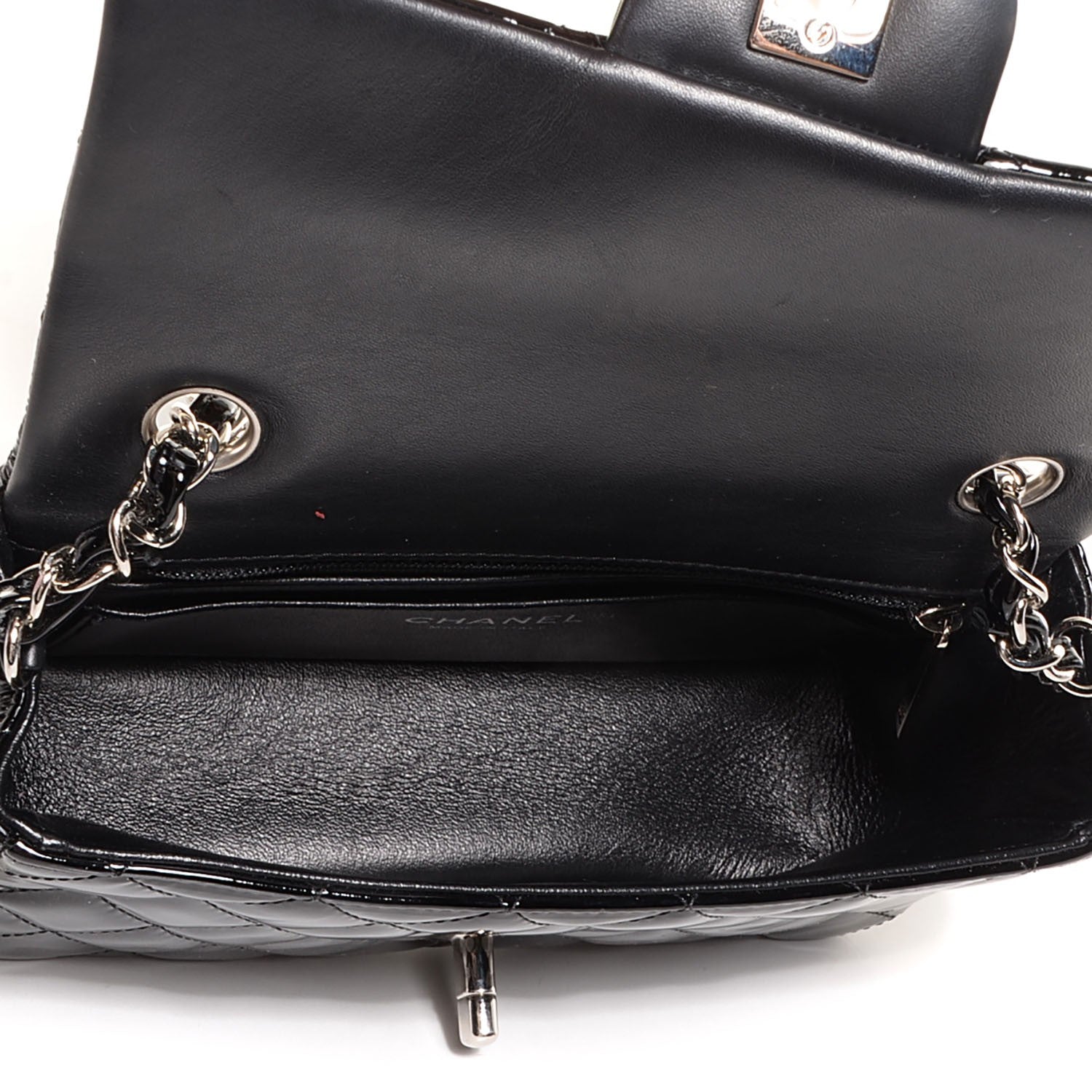 Chanel Patent Quilted Mini Rectangular Flap Black 6 of 9
