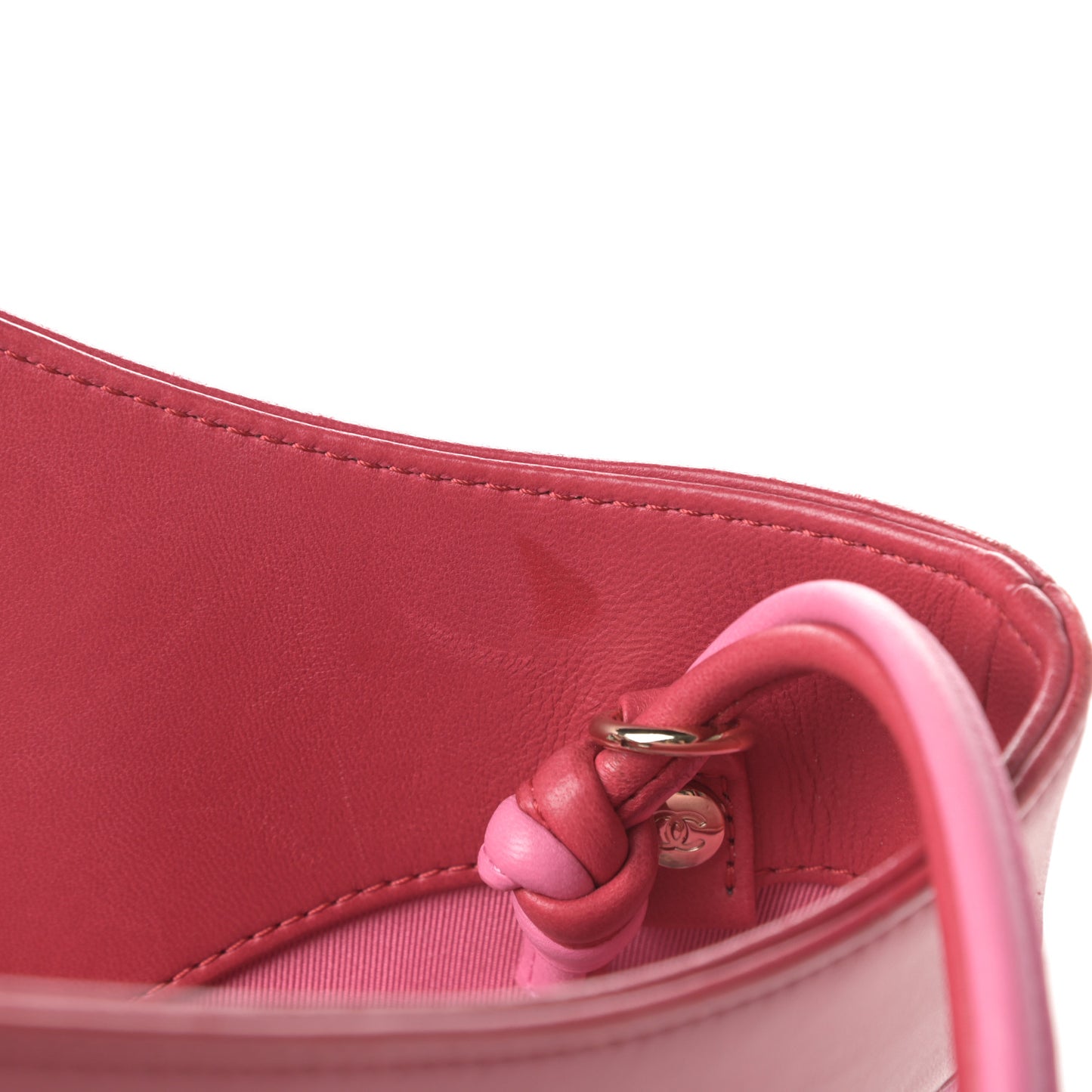 Aged Calfskin Quilted Large 31 Shopping Bag Pink Light Red