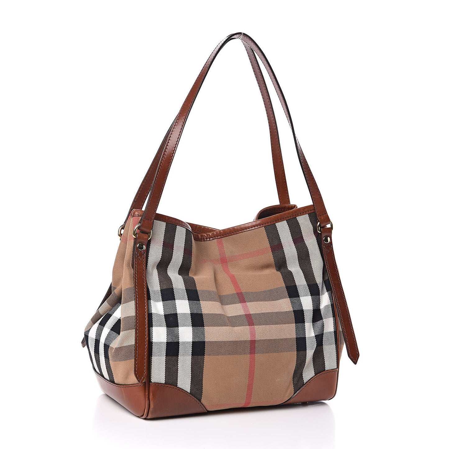House Check Small Canterbury Tote Dark Tan