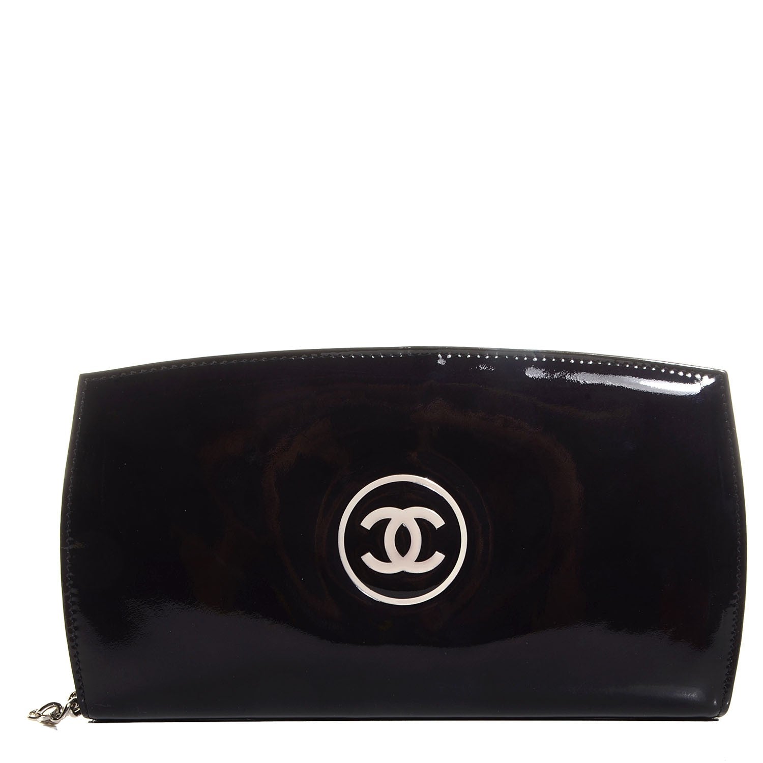 Chanel Patent Trousse Maquil Wallet Black 1 of 9