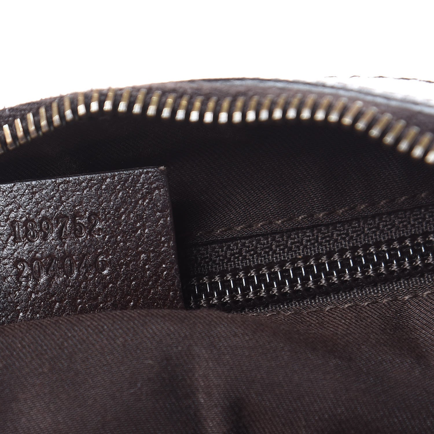 Gucci Monogram Web Medium Half Moon Hobo Dark Brown 7 of 10