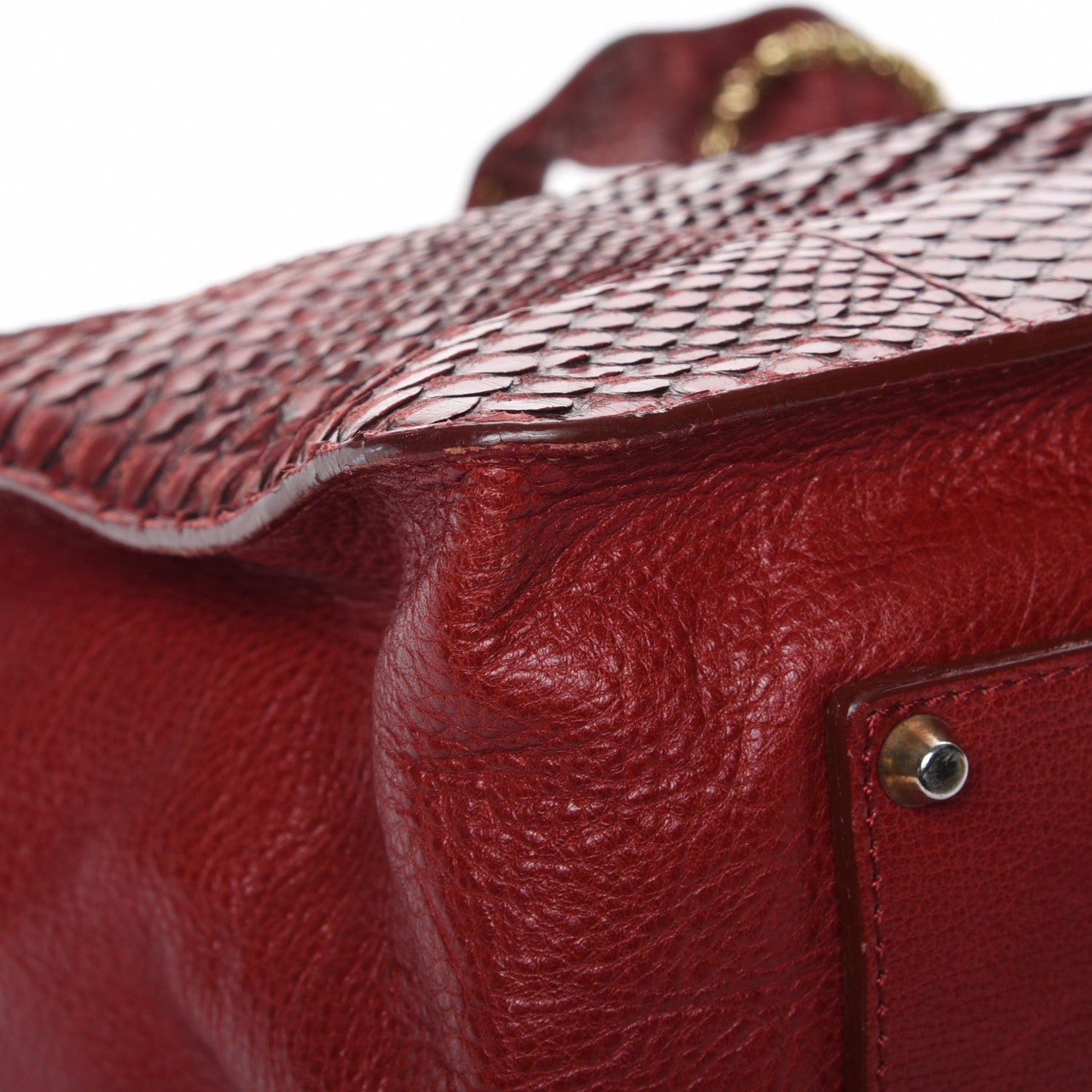 Chloe Python Sally Flap Bag Red 10 of 14