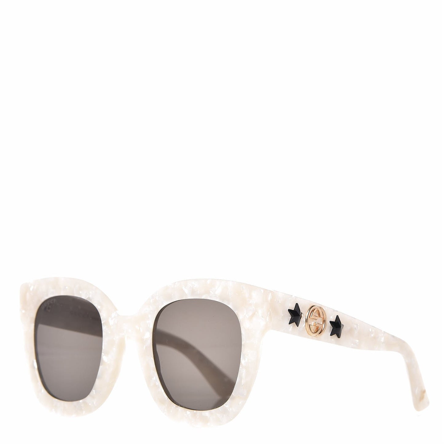 Round Frame Star Sunglasses GG0208S White