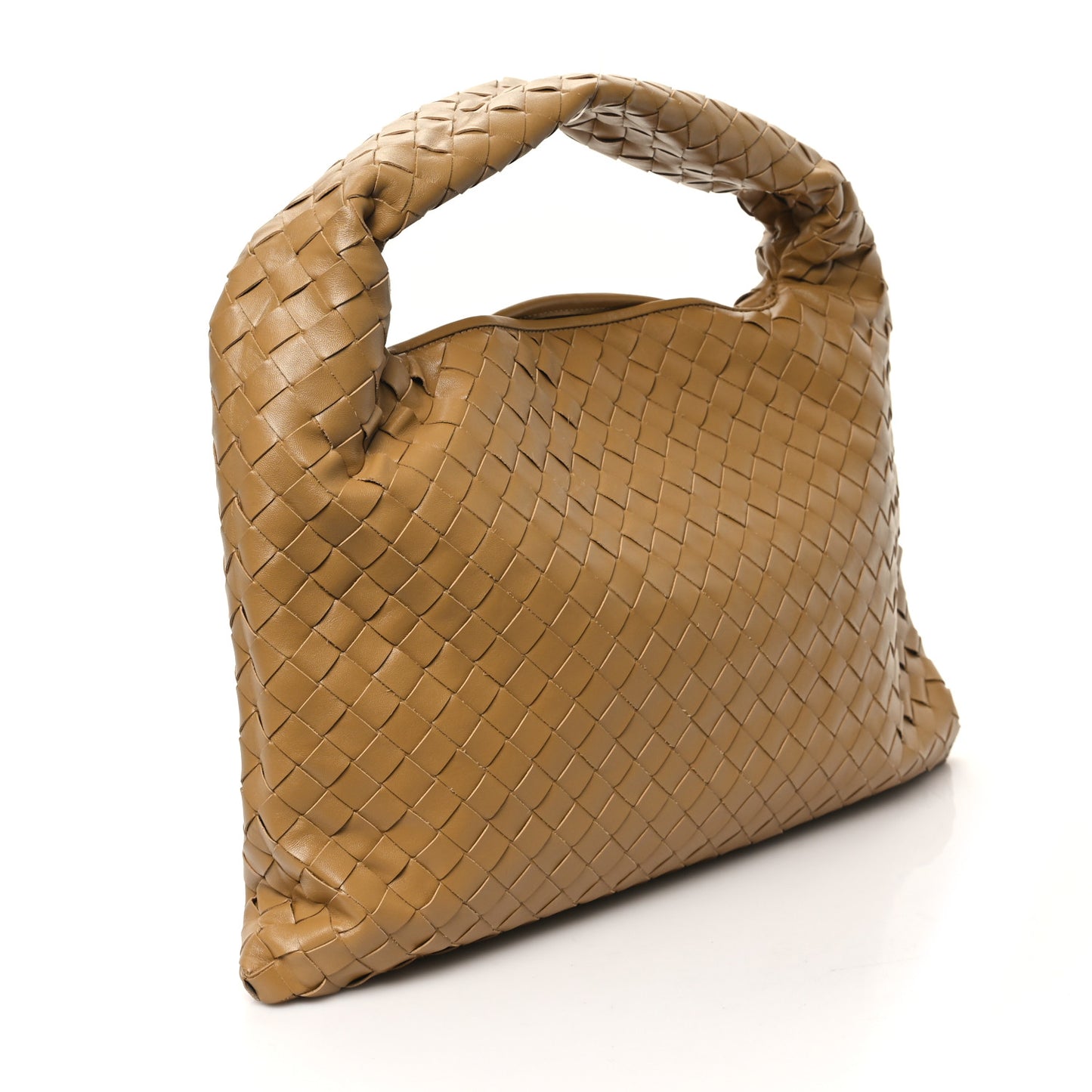Calfskin Intrecciato Small Hop Dark Praline