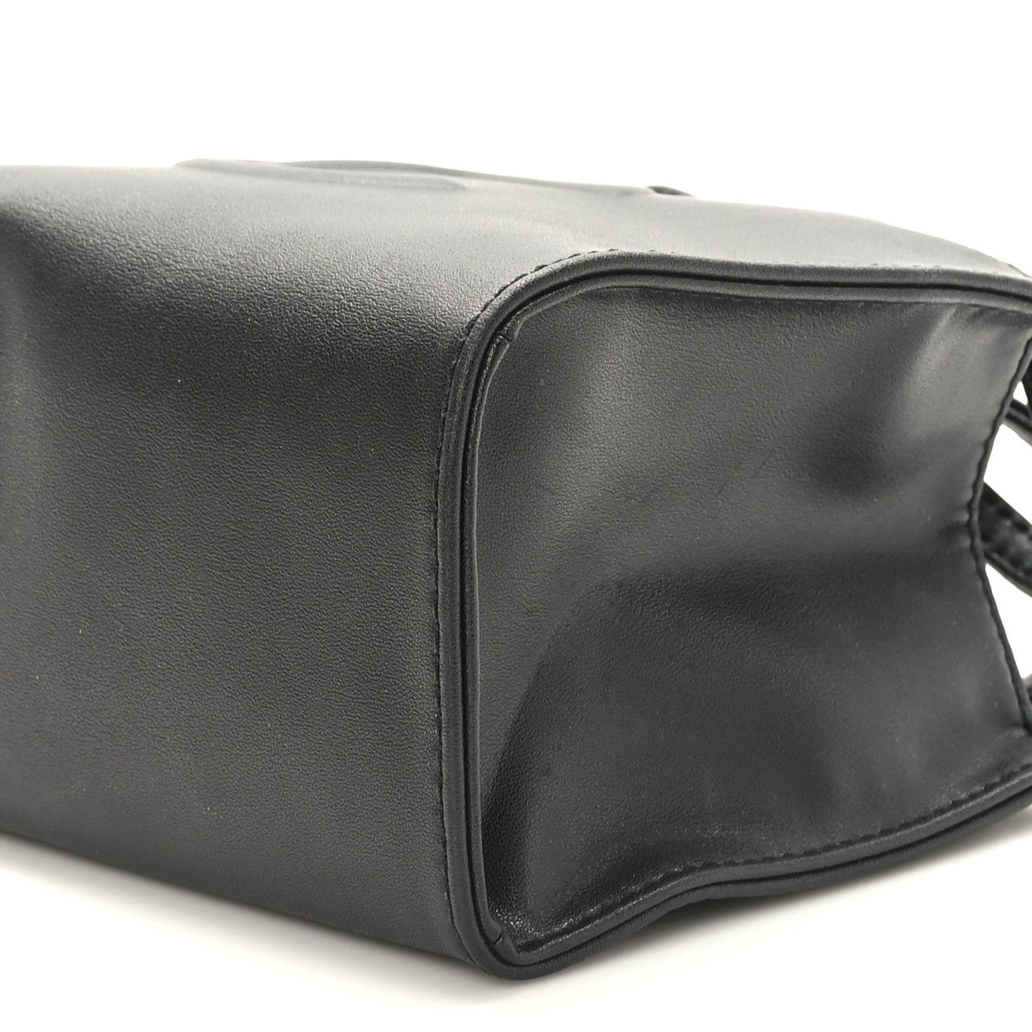 Vegan Leather Small Shopping Bag Black