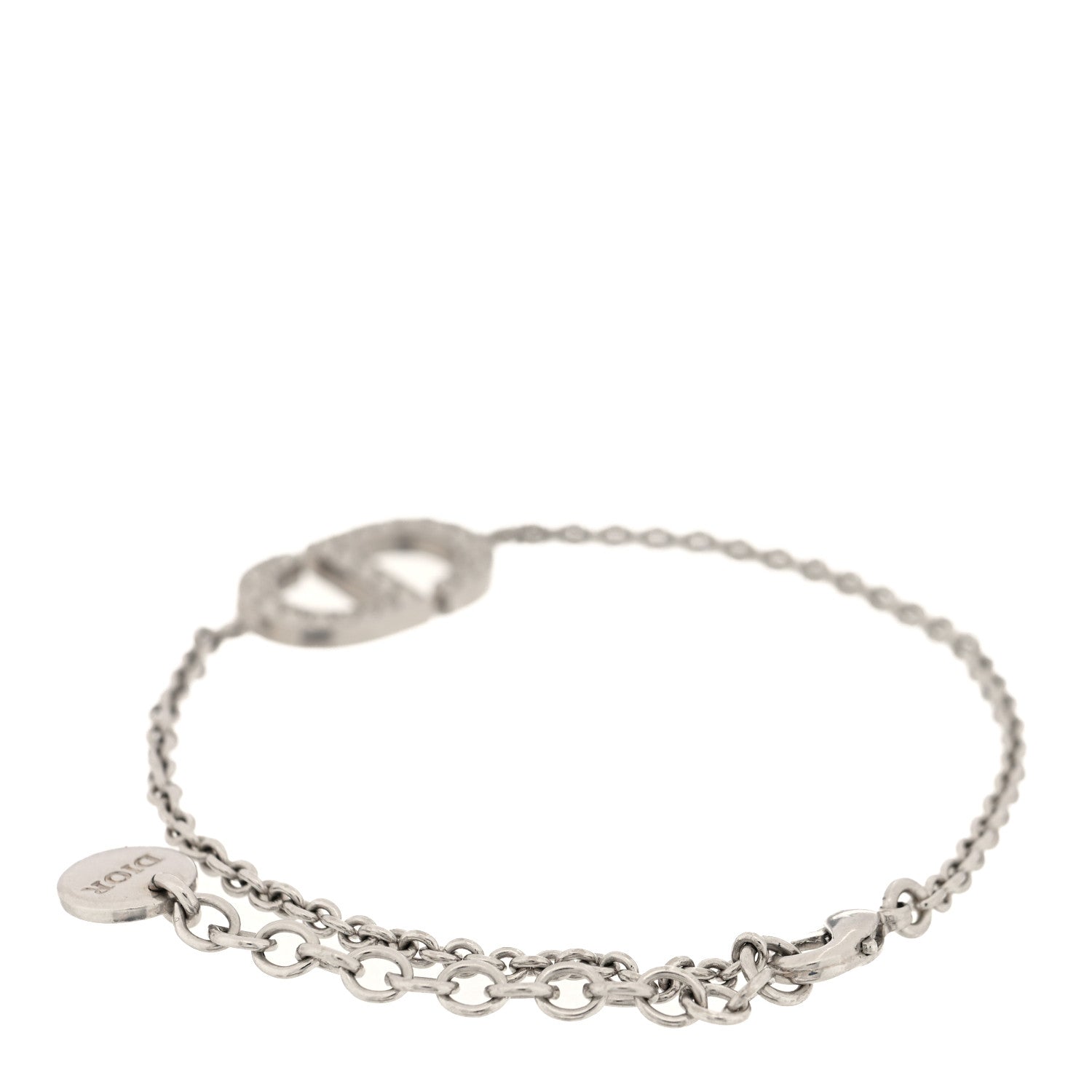 Christian Dior Crystal CD Bracelet Silver 3 of 4