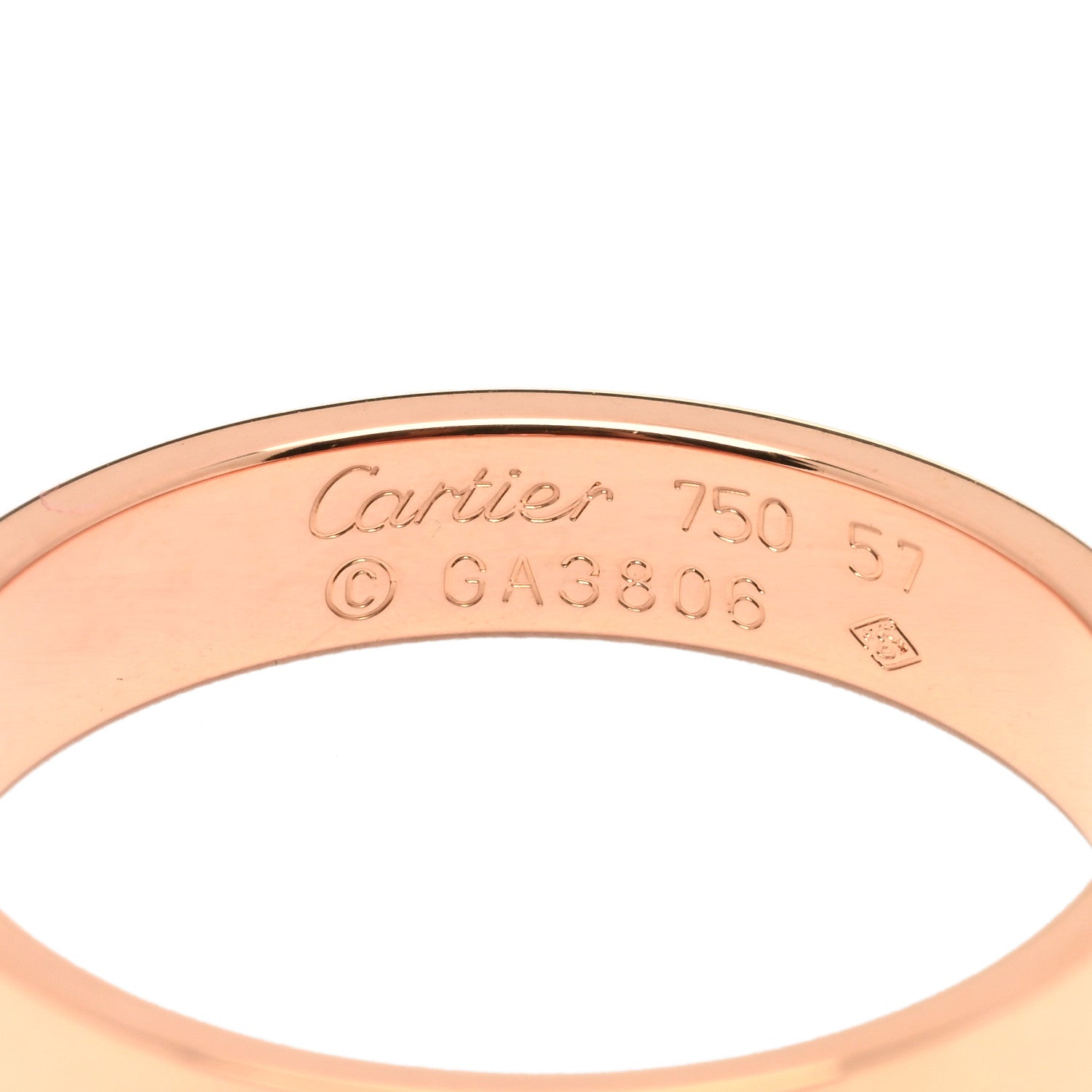 Cartier 18K Pink Gold 4mm LOVE Wedding Band Ring 57 8 4 of 4