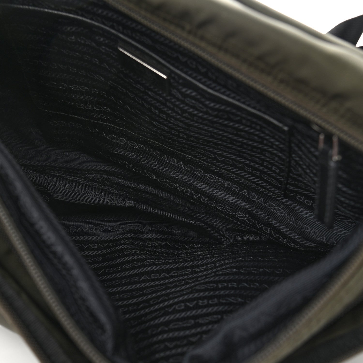 Prada Tessuto Nylon Saffiano Messenger Bag Mimetico 4 of 13