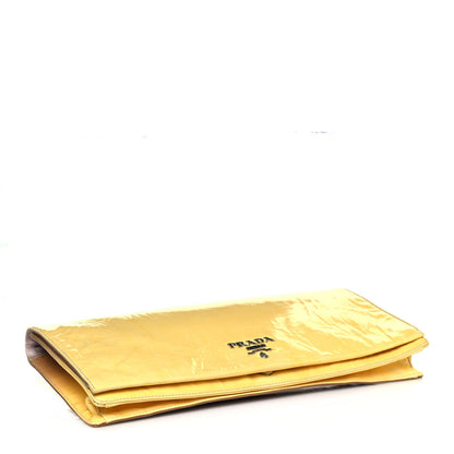 Prada Vernice Sfumata Clutch Yellow Black 5 of 17