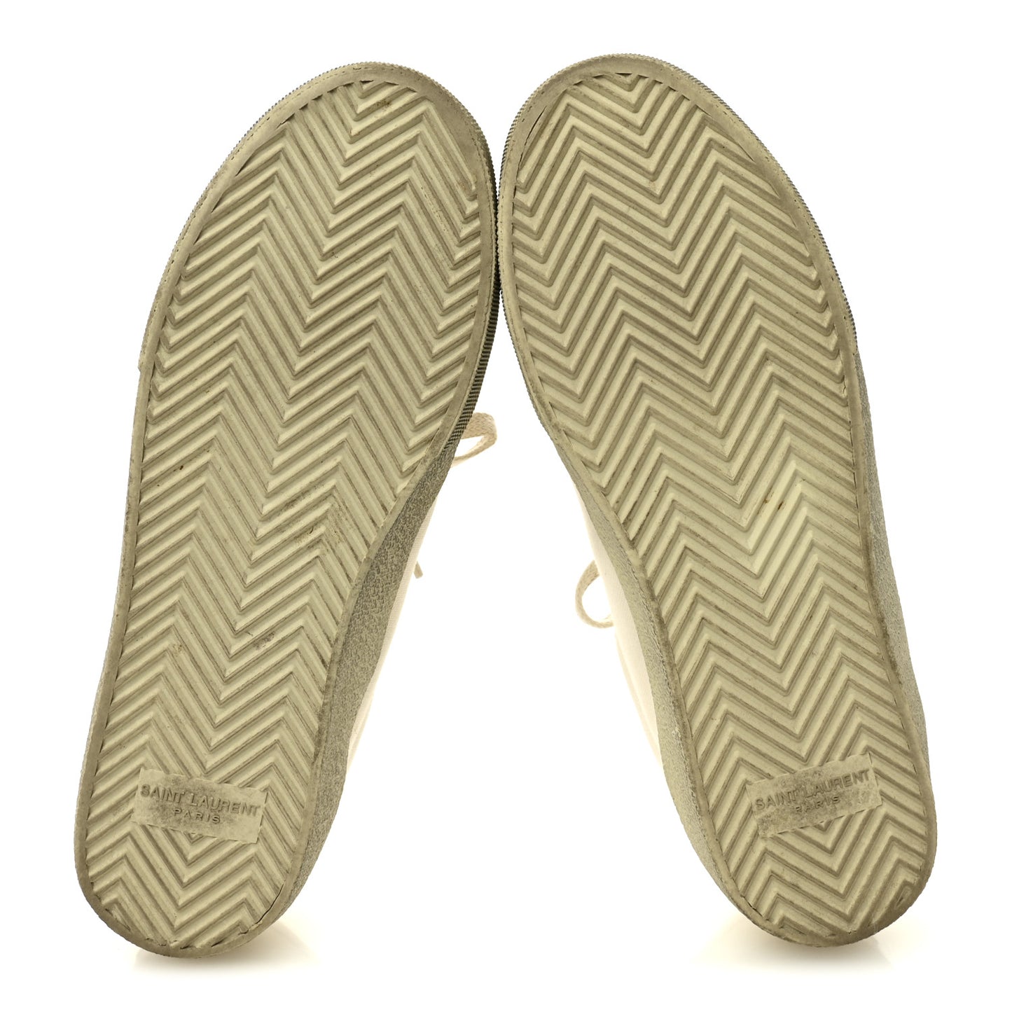 Distressed Canvas Court Classic Sneakers 37 Panna