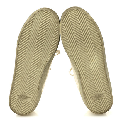 Saint Laurent Distressed Canvas Court Classic Sneakers 37 Panna 6 of 9