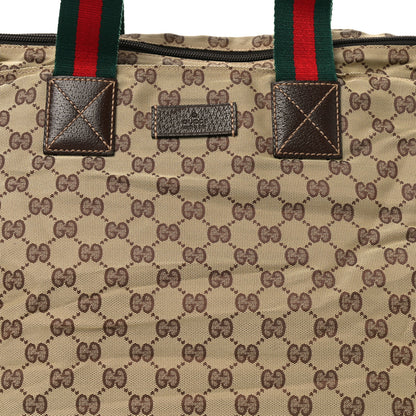 Gucci GG Monogram Large Web Handle Bucket Tote Dark Brown 8 of 10