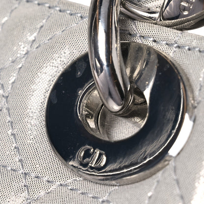 Christian Dior Metallic Nubuck Cannage Mini Lady Dior Silver 13 of 14