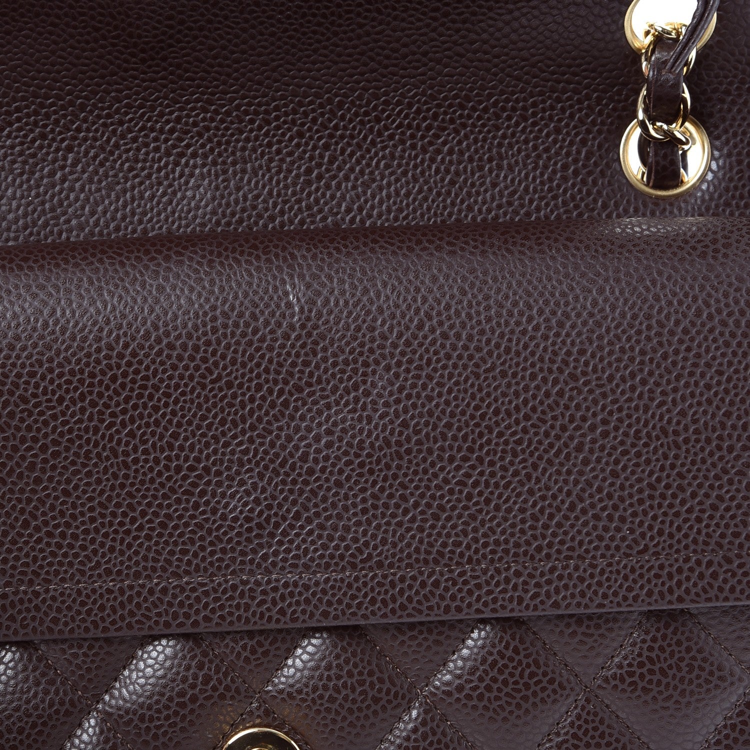Chanel Caviar Quilted Medium Double Flap Brown 7 of 8
