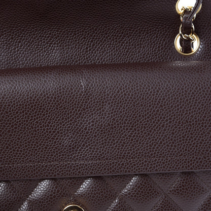 Chanel Caviar Quilted Medium Double Flap Brown 7 of 8