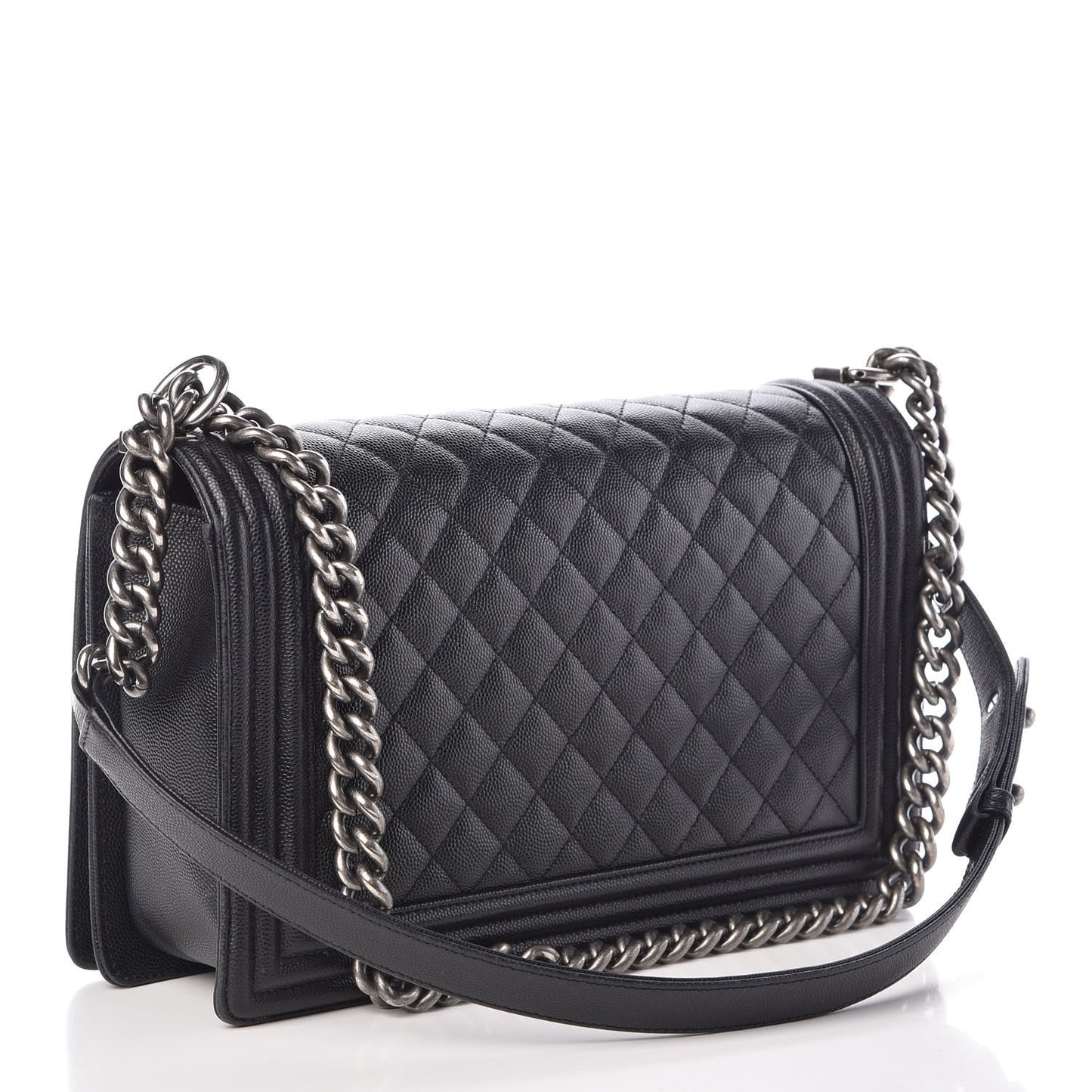 Caviar Quilted New Medium Boy Flap Black