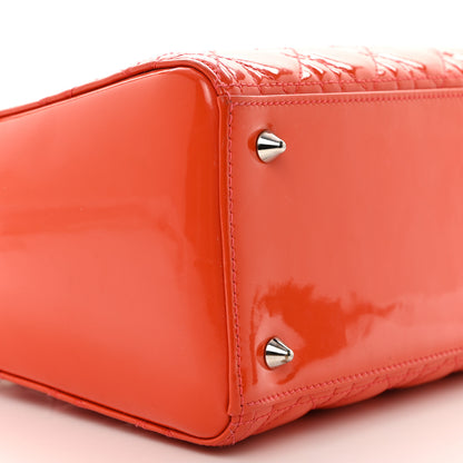 Christian Dior Patent Cannage Medium Lady Dior Orange 9 of 10