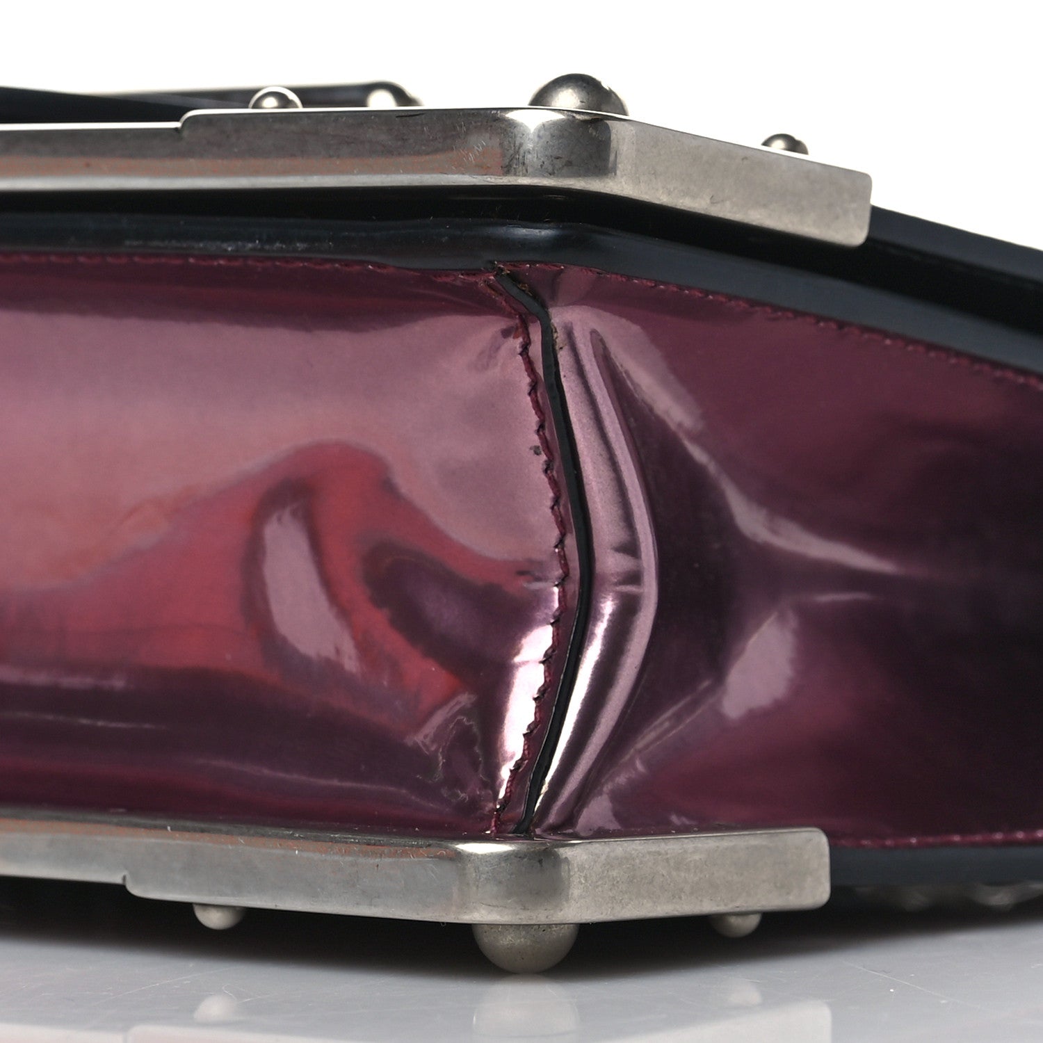 Prada Metallic Vitello Saffiano Cahier Bag Ibisco Black 8 of 8