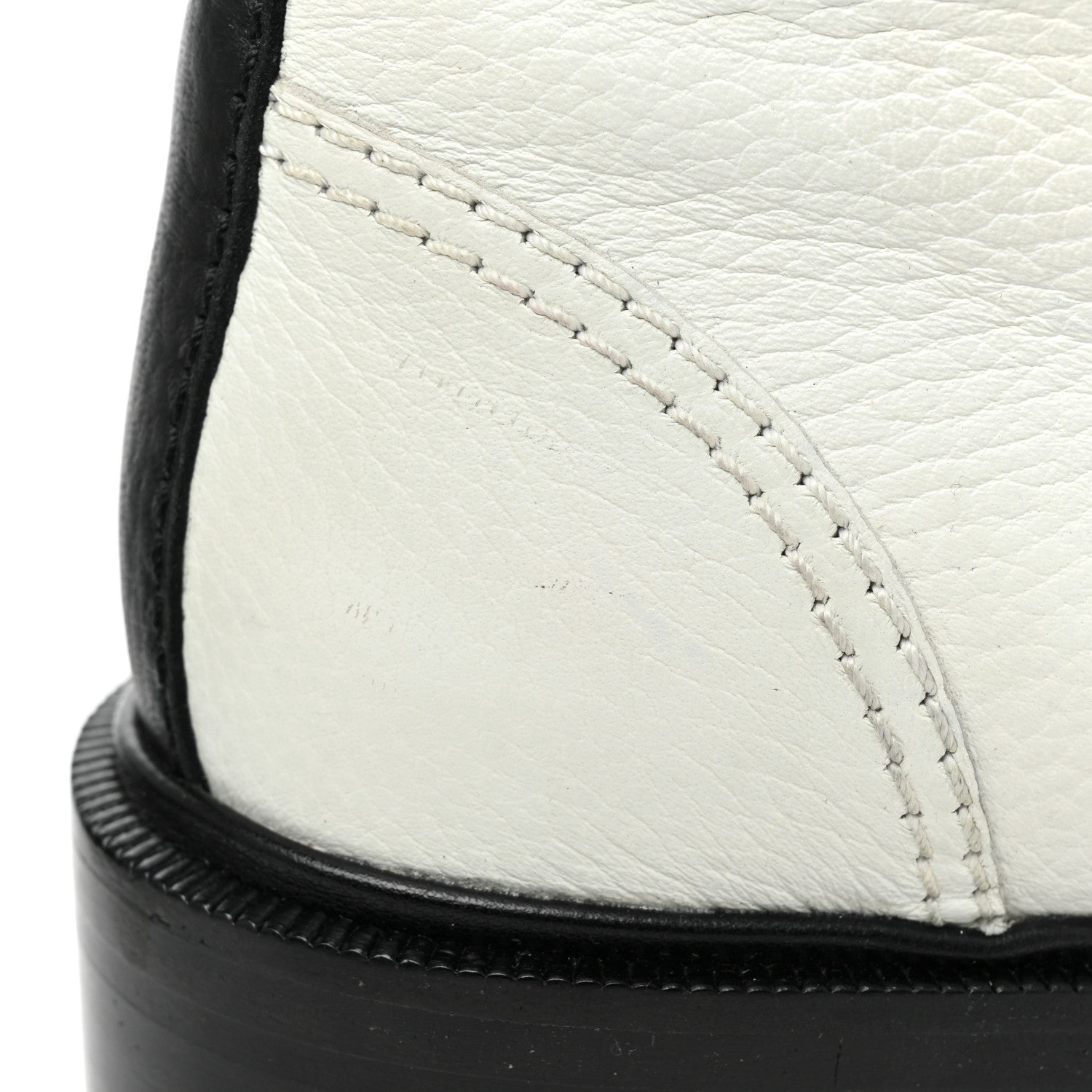 Chanel Lambskin Grained Calfskin CC Cap Toe Short Boots 39.5 White Black 11 of 14