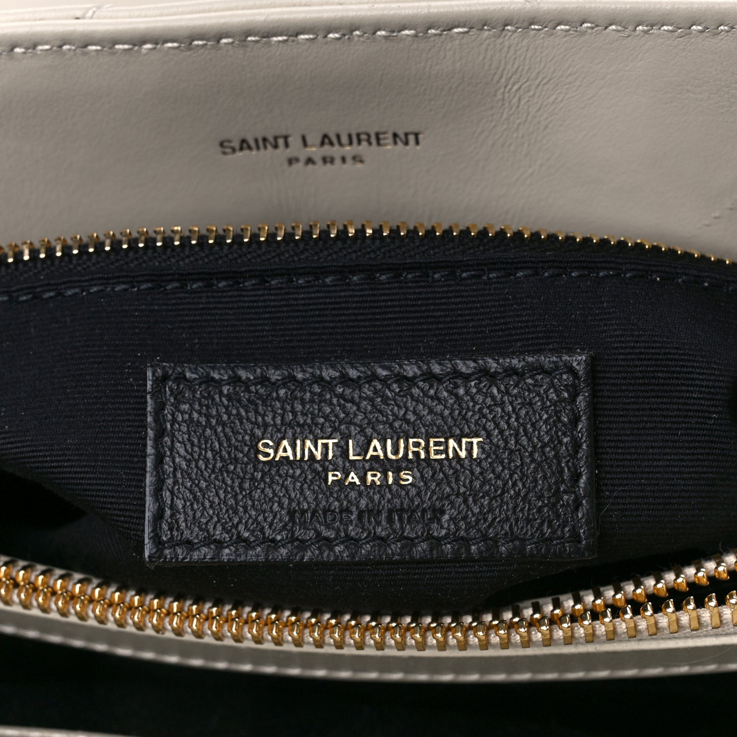 Calfskin Y Quilted Monogram Medium Loulou Chain Satchel Crema Soft