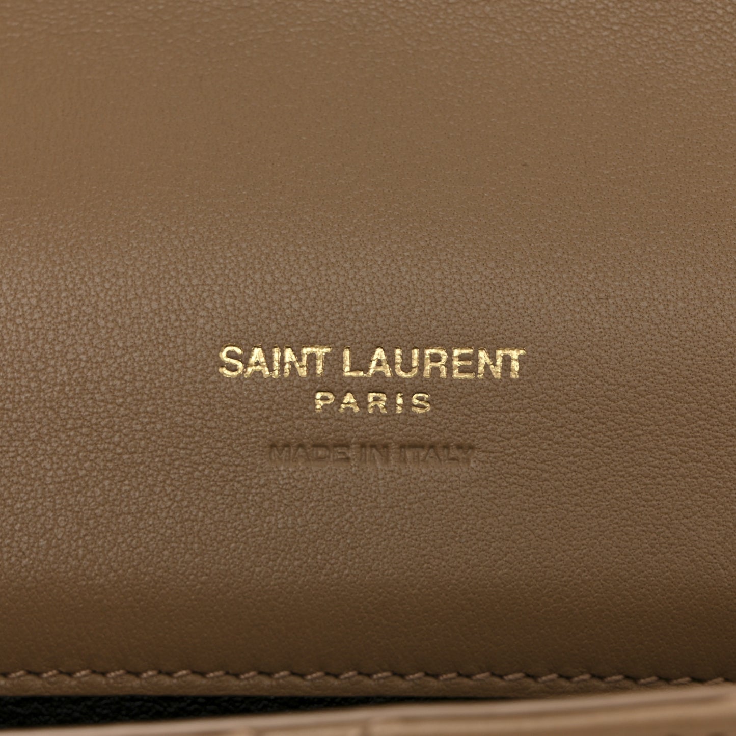 Lambskin Quilted Gaby Phone Holder Crossbody Dark Toffee