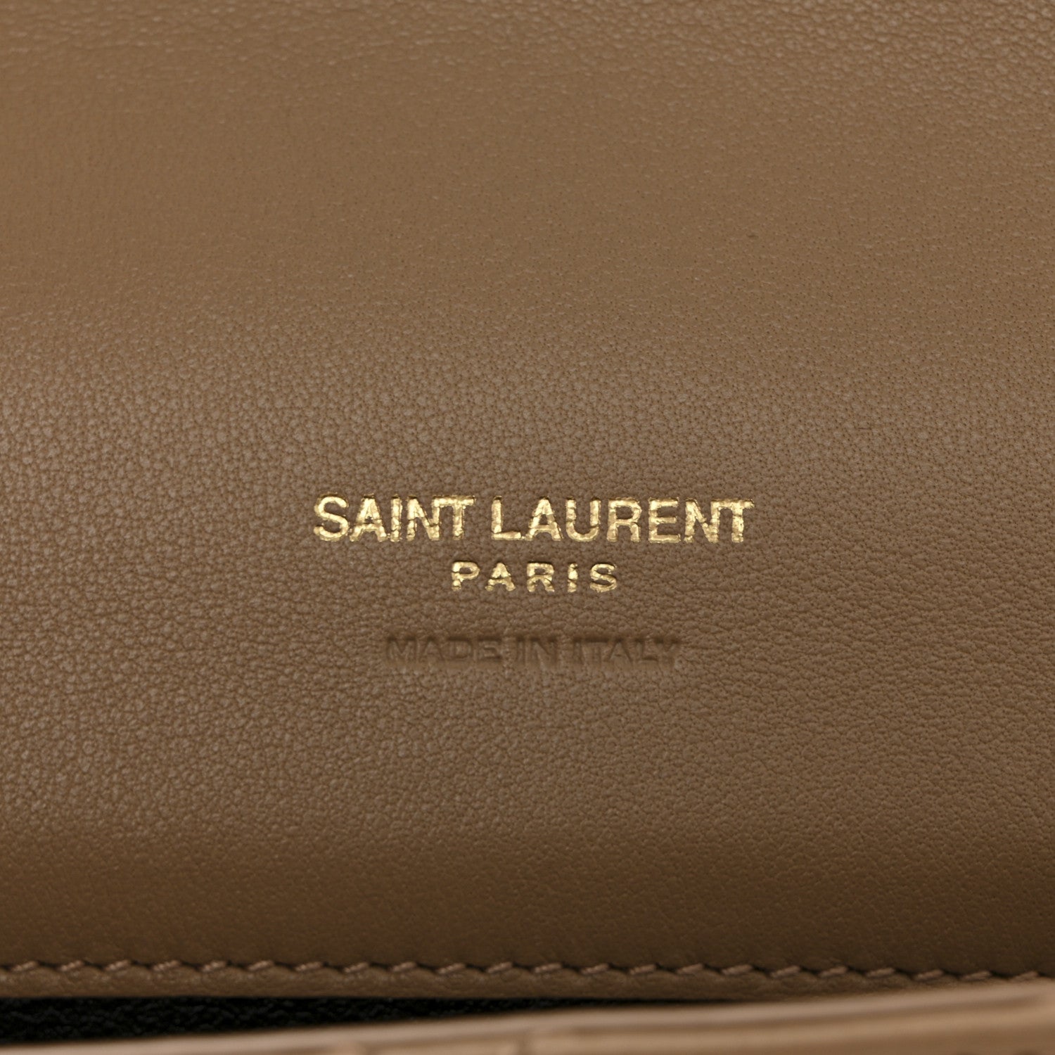 Saint Laurent Lambskin Quilted Gaby Phone Holder Crossbody Dark Toffee 6 of 12