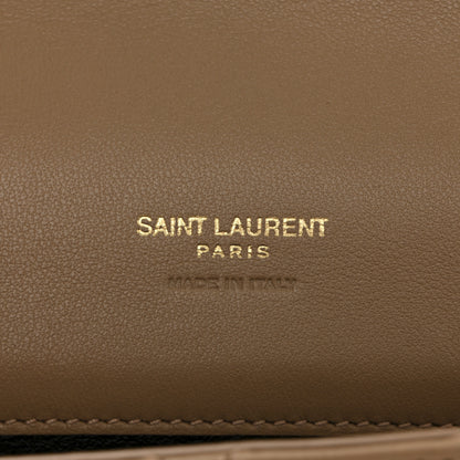 Saint Laurent Lambskin Quilted Gaby Phone Holder Crossbody Dark Toffee 6 of 12