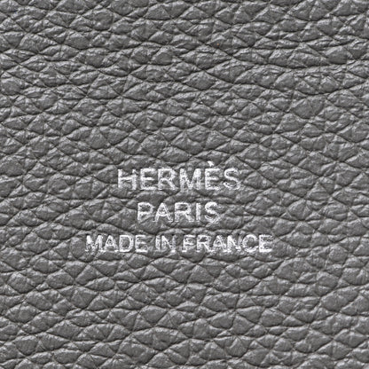 Hermes Evercolor Calvi Card Case Gris Meyer 6 of 7